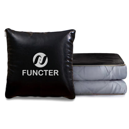 PU & Velvet 2-in-1 Pillow Blanket (15.7x15.7 Inches) – Silky Cotton Filling