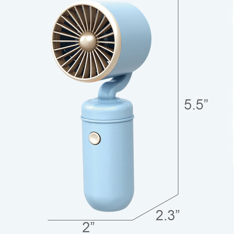 Mini Handheld Fan Rechargeable Portable Small Fan Desk Fan 3 Levels Wind Speed