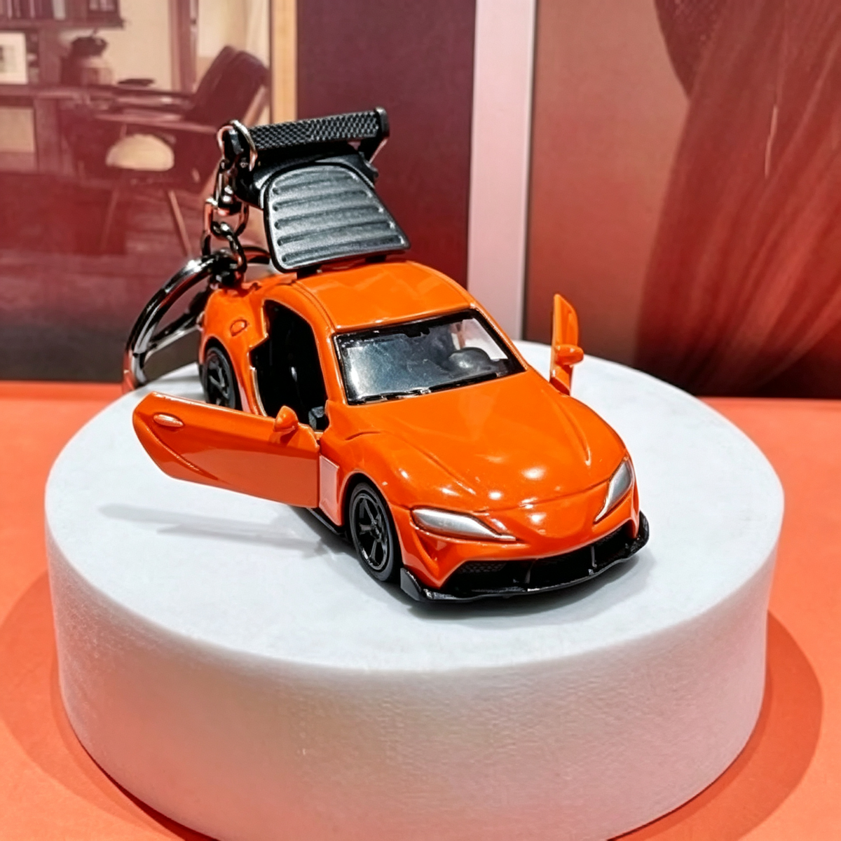 Mini Simulation Sports Car Model Keychain Classic Car Shaped Keychain