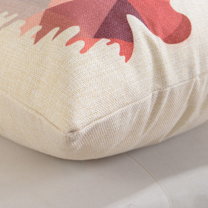 Full Printed 15.8 x 15.8" Premium Square Linen Throw Pillowcase With Hidden Zipper