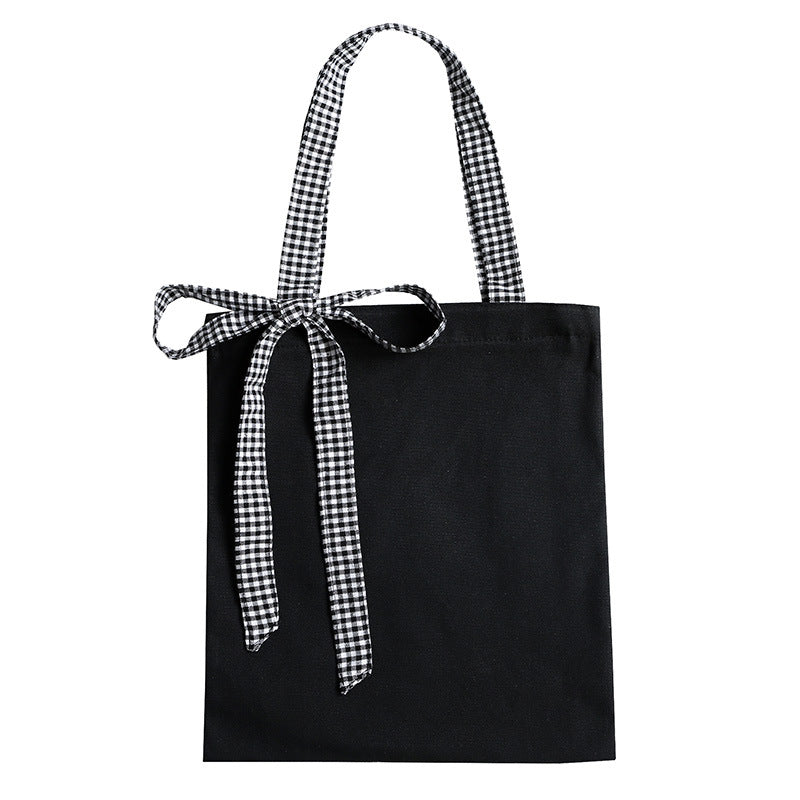 12 oz Canvas Grocery Shopping Tote Bag Single Shoulder Bag Daily Casual Bag For Students