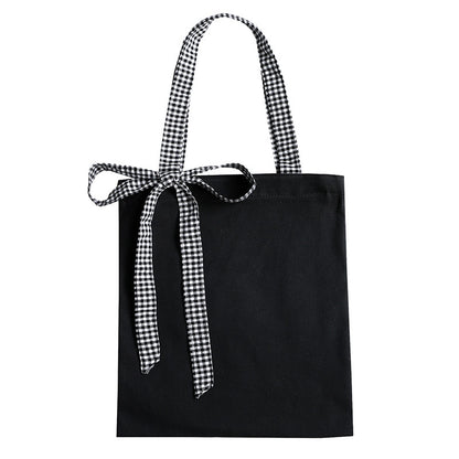 12 oz Canvas Grocery Shopping Tote Bag Single Shoulder Bag Daily Casual Bag For Students