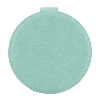 Stainless Steel Round Makeup Unbreakable Mirror With PU Leather Cover