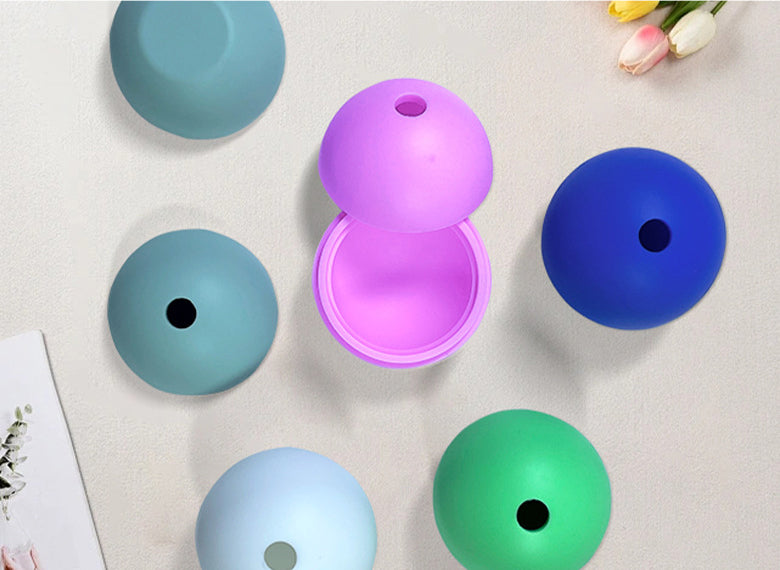 Single Round Shaped Ice Cube Molds Silicone Ice Ball Mold (Medium)