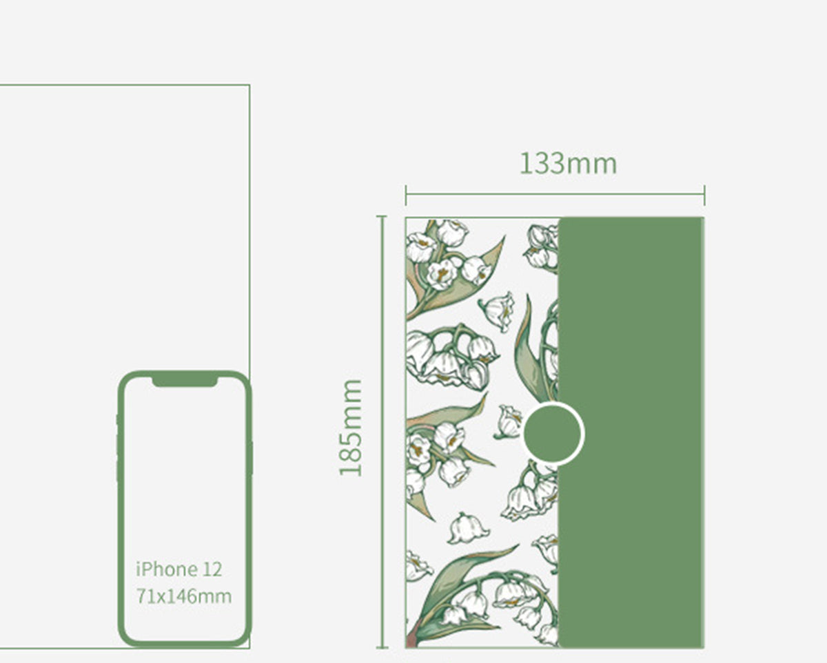 B6 Floral Print Hand Journal with Minimalist Snap Closure