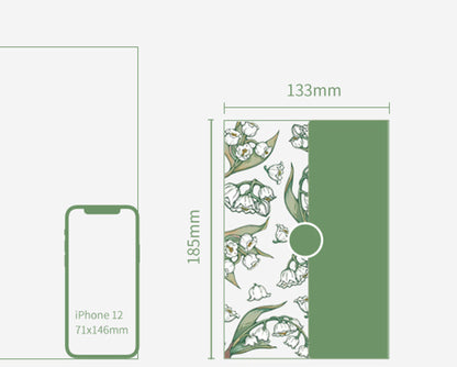 B6 Floral Print Hand Journal with Minimalist Snap Closure