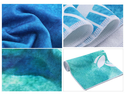 Custom Full Color Yoga Mat Towel 72 x 25"
