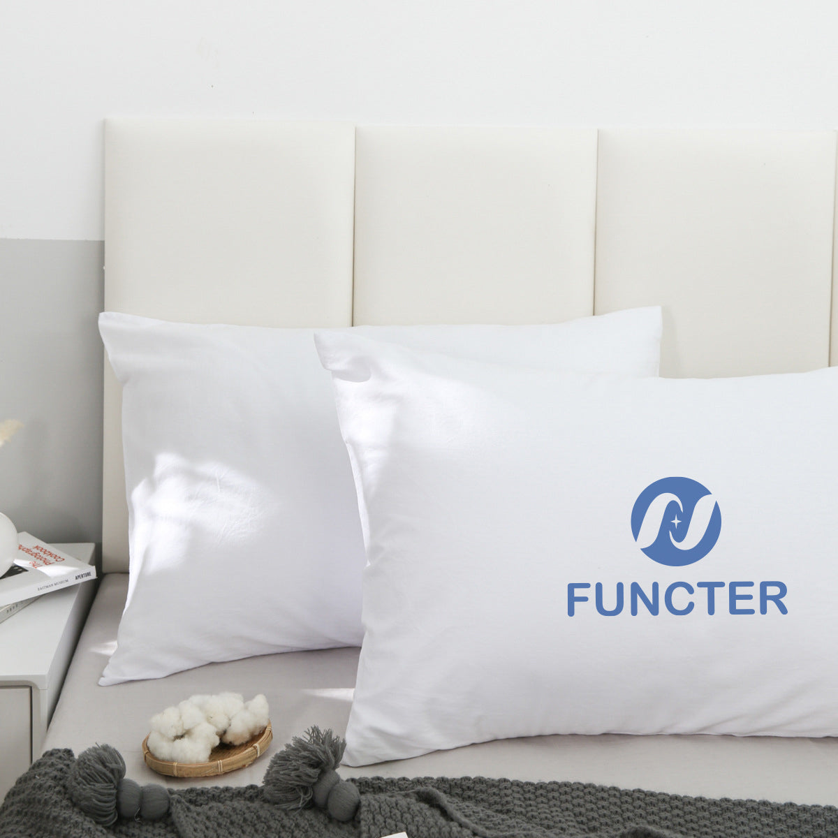20 x 36" Embroidery Premium Square Cotton Throw Pillowcase Pillow Cover - Envelope Closure