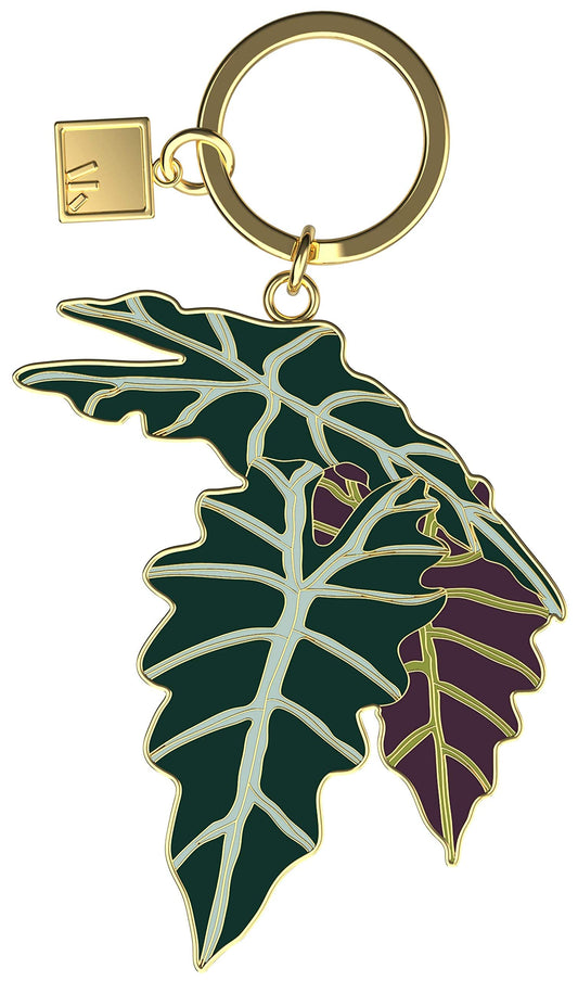 Custom Plant Shaped Zinc Alloy Keychain Imitation Enamel Keychain- One Side Printing