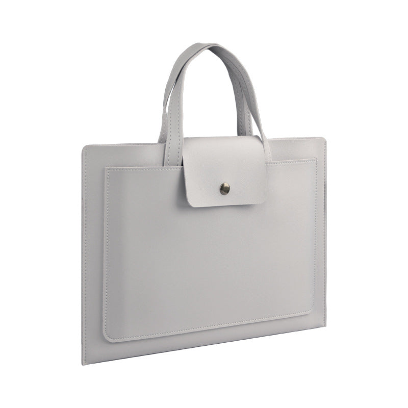 PU Leather 15.6" Laptop Bag Laptop Sleeve With Carrying Handle For Men And Women