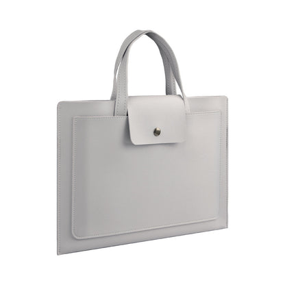 PU Leather 15.6" Laptop Bag Laptop Sleeve With Carrying Handle For Men And Women