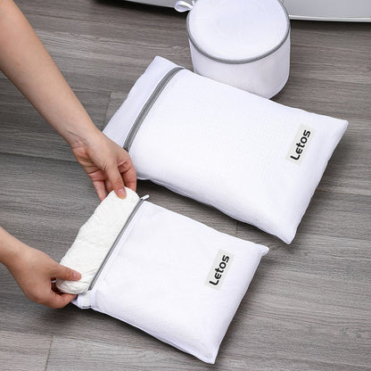 15.8x19.7" Fine Mesh Laundry Bags Laundry Wash Bags W/ Sturdy Zipper for Delicates-Woven Label