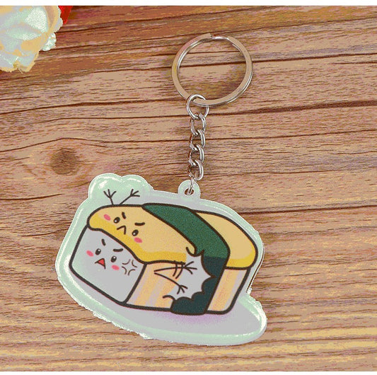 Cute Food Shaped Acrylic Keychain - One Side Printing