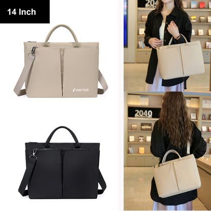 14" Laptop Bag Tote Bag Business Work Bag For Women With Carrying Handle And Shoulder Strap