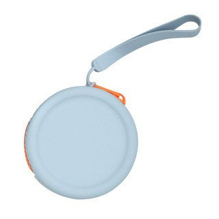 Multi Purpose Soft Silicone Bag Round Shape Samll Zippered Bag With Strap