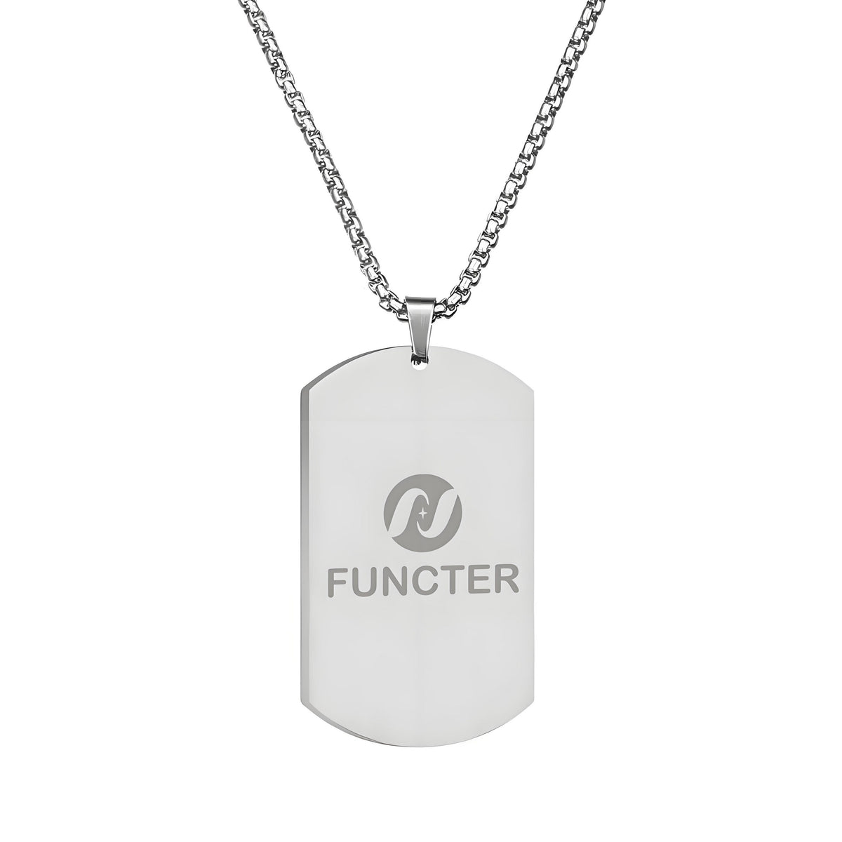 Brushed Stainless Steel Pendant Necklace