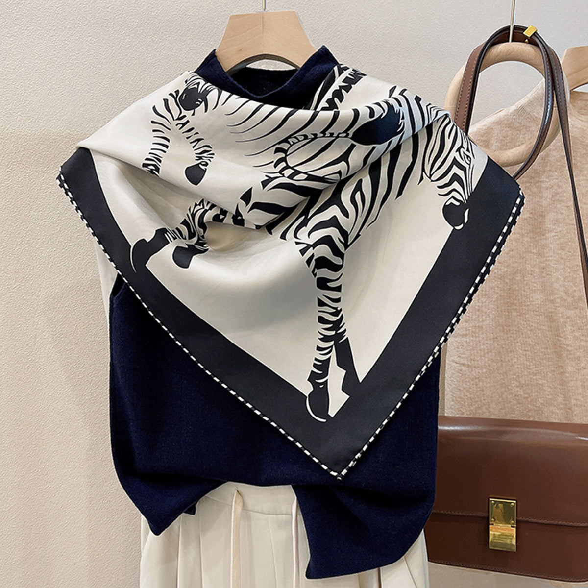 Custom 34.6" x 34.6" 100% Silk Twill Large Square Scarf w/ Hand-Rolled Edges