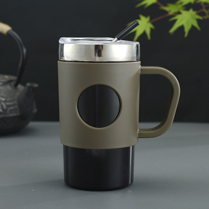 13 oz /400ml Coffee Mug Camping Mug Travel Tumbler Cup Insulated Water Bottle with Straw