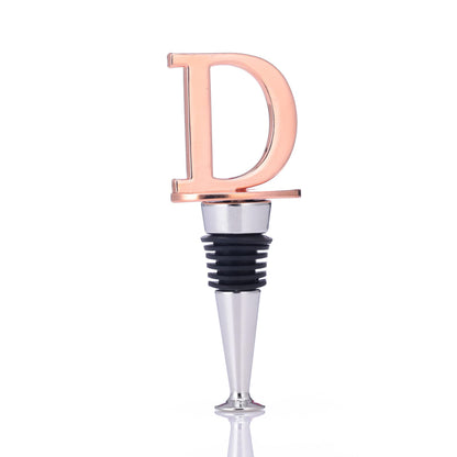 Metal Letter D Shape Reusable Wine Bottle Stoppers