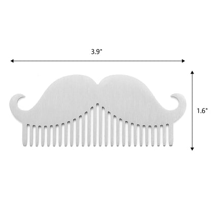 Goat Mustache Shape Comb Stainless Steel Beard Comb