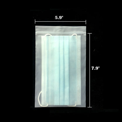 5.9 x 7.9" Matte Frosted Resealable Plastic Bags Zip-Lock Seal Storage Pouch