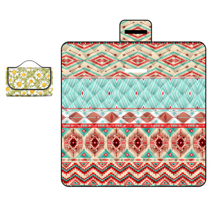 78 x78.7" Ultrasonic Picnic Mat Full Pattern Sublimation Printing Camping Ground Sheet