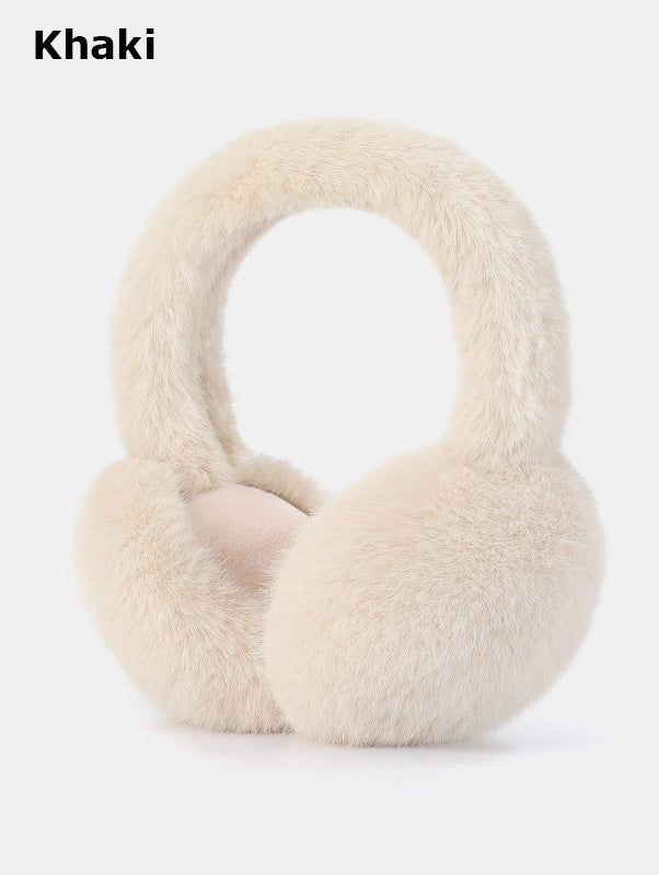 Foldable Ear Muffs for Women Faux Fur Winter Earmuffs Fluffy Ear Warmers Cute Ear Covers