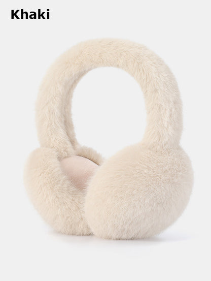 Foldable Ear Muffs for Women Faux Fur Winter Earmuffs Fluffy Ear Warmers Cute Ear Covers