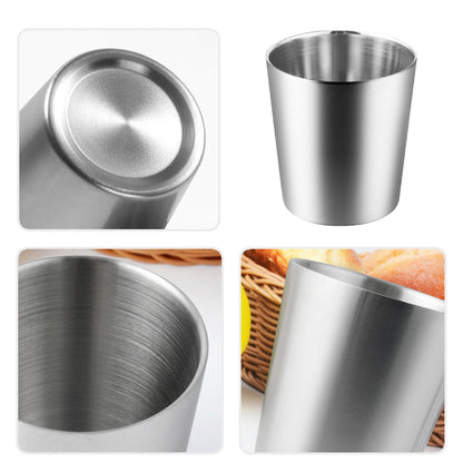 6 Oz. Double Wall Layer Bright Stainless Steel Cup