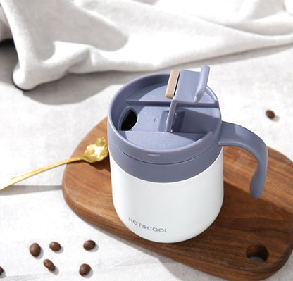 11.8oz/350ML 304 Stainless Steel Tumbler Insulated Vaccum Cup Mug With Flip Lid For Home Office