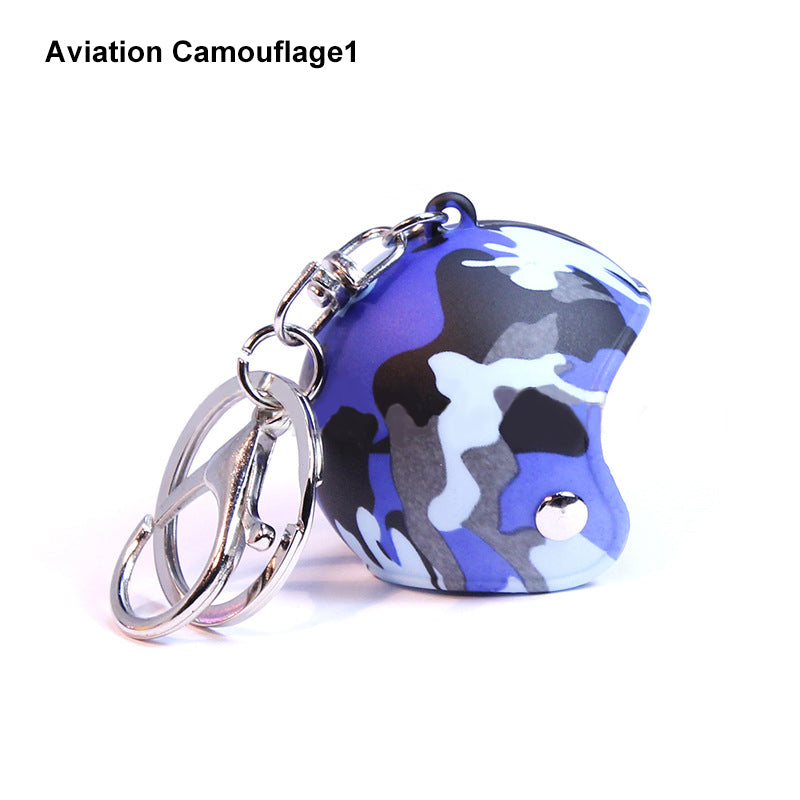 Custom Camouflage Motorcycle Helmet Keychain Phone Pendant Bag Keyring Bag Pendant Charm Accessories