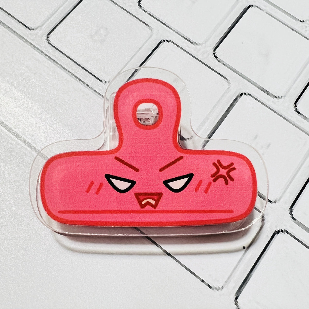 Cute Emoji Acrylic Album Memo Clip Bag Binder Sealing Clip Food Bag Clamp-Two Sides Printing