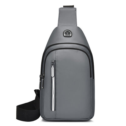 Daily Crossbody Bags Sling Backpack Oxford Chest Bag With Earphone Hole