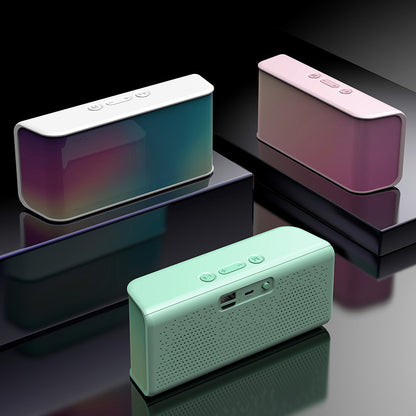 Square Portable Mini Speaker W/800 mAh Battery-Full Printed On Front