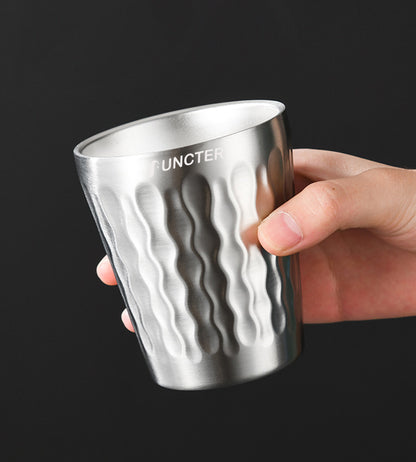 9oz Stainless Steel Double Wall Malleolar Stria Beer Cup