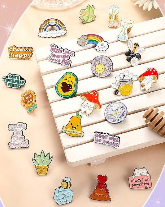 Custom Inspirational Cute Enamel Lapel Pins Brooch Pin Badge for Backpacks, Jackets, Hats