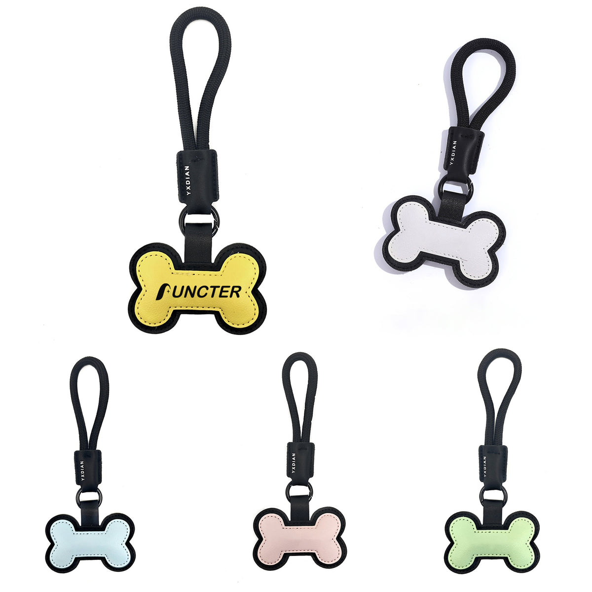 Bone Shape PU Leather Key Chain