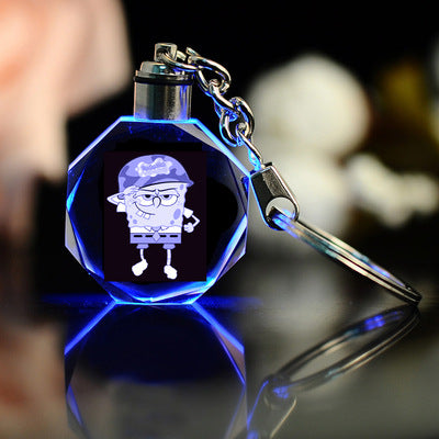 Crystal Keychain With 8 Corners Shape