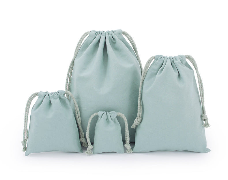 Custom Colorful 8 Oz Cotton Canvas Cloth Drawstring Bags Jewelry Wedding Candy Gift Bags