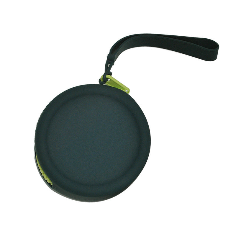 Multi Purpose Soft Silicone Bag Round Shape Samll Zippered Bag With Strap