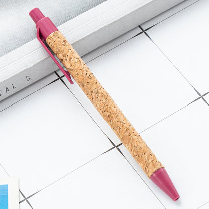 Cork Pen Eco Friendly Ballpoint Pen Recycled Wheat Straw Pen for Office, School