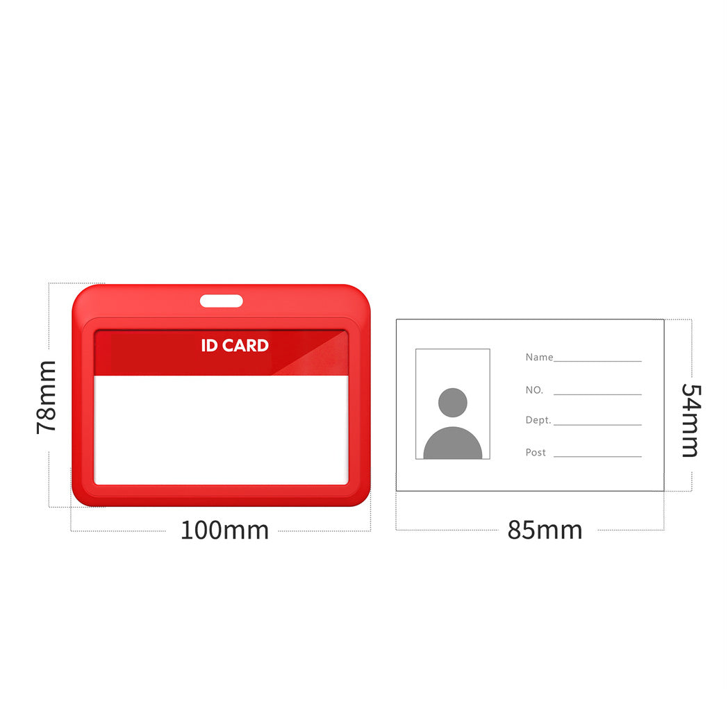 Plastic Horizontal Badge Holder ID Card Holder With Lanyard