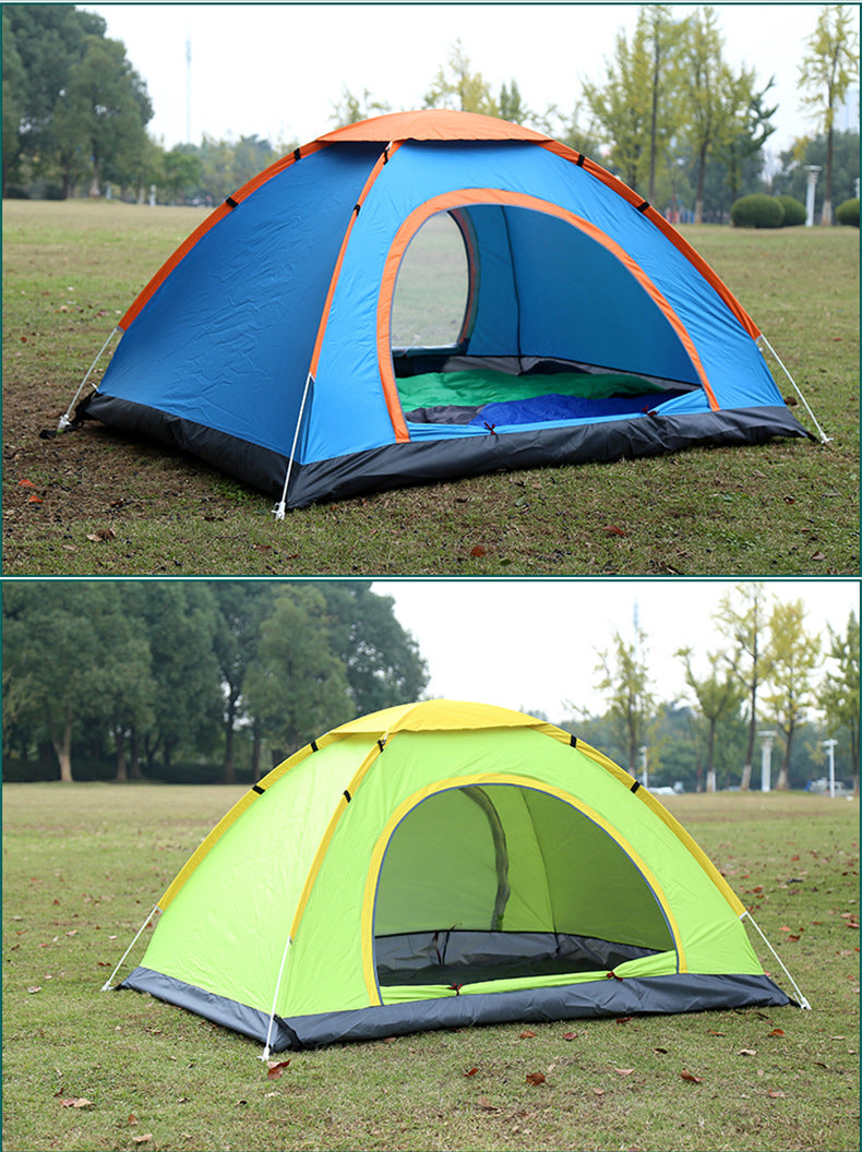 Automatic Dome Tent Portable Cabana Beach Tent W/Double Doors Fits 4 People(Carry Bag Included)