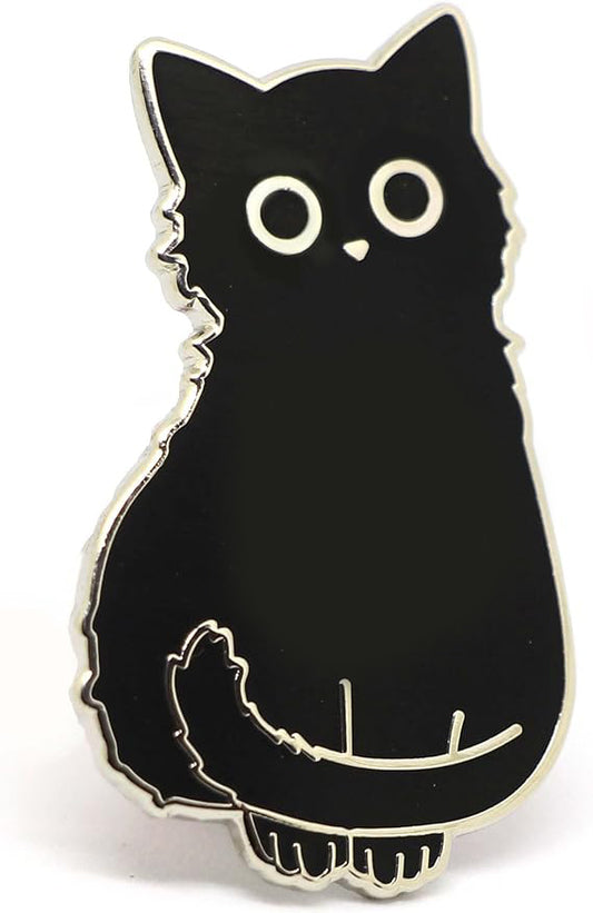 Custom Black Cat Shaped Cute Enamel Lapel Pins Brooch Pin Badge