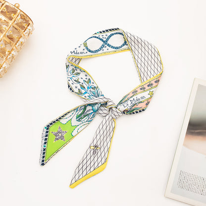 35" x 2" Full Custom Tarot Neckerchief Long Hair Ribbon Neck Scarf Handbag Wrap Neck Tie #28