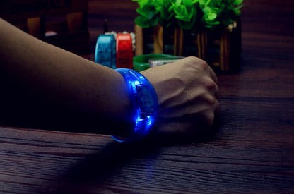 Button control LED Luminous Silicone Bracelet Rave Concert Birthday Carnival Party Favors Gift
