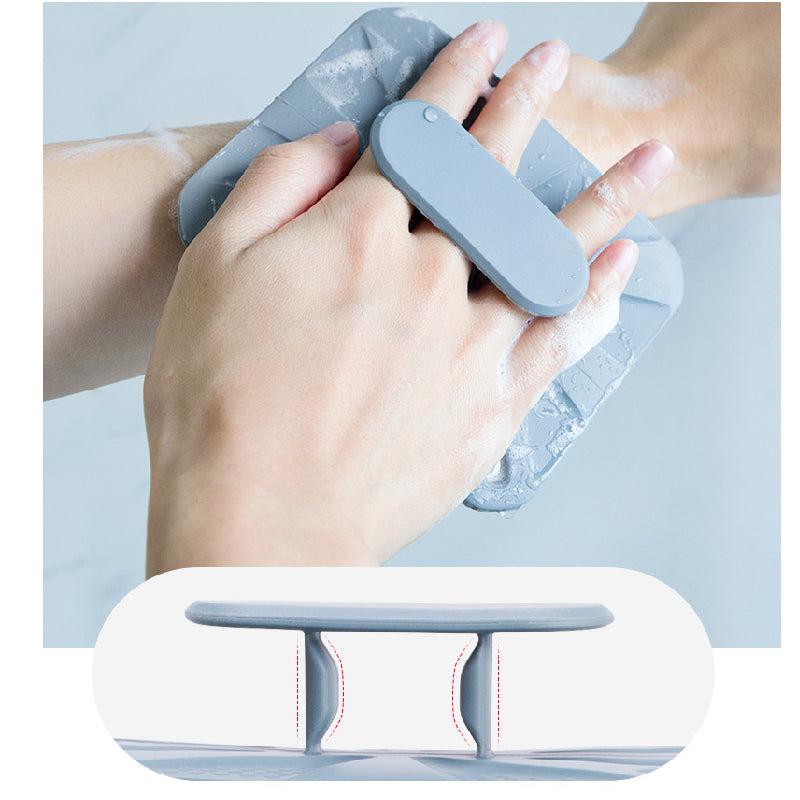 Square Silicone Body Scrubber Shower Brush Body Exfoliator Body Cleansing