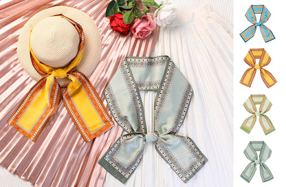35" x 2" Full Custom Long Neckerchief Ribbon Scarf Hairband Handbag Wrap Scarf Neck Tie #5