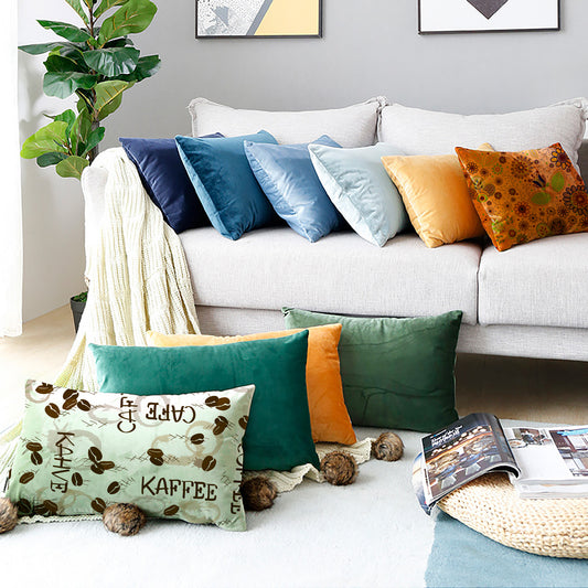 Full Printed 11.8 x 19.7" Premium Square Dutch Velvet Throw Pillowcase With Hidden Zipper