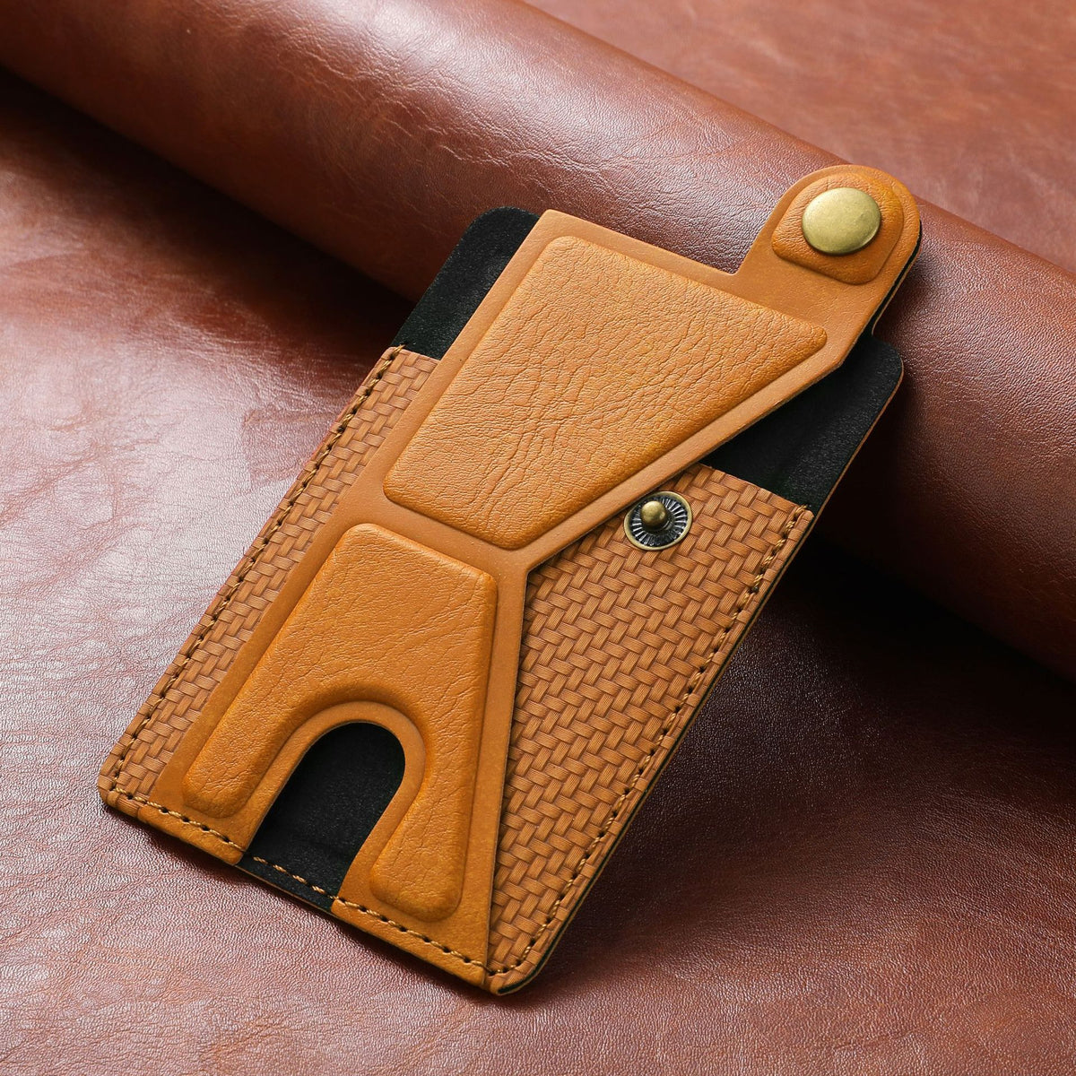 Stick-on Phone Wallet, Slim Expandable Credit Card Pocket
